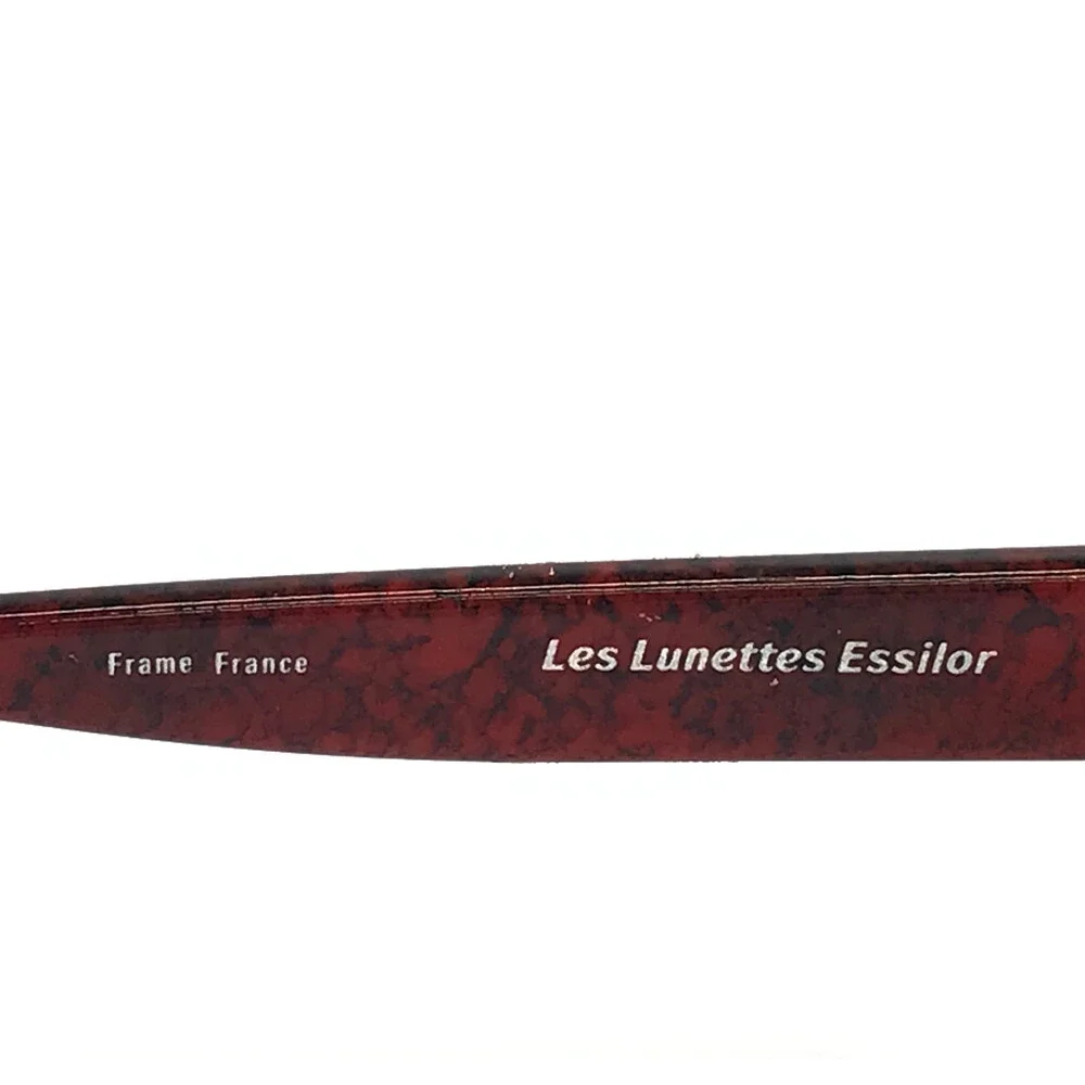 Vintage Les Lunettes Essilor Eyeglasses Frames 089 62 003 Red Half Rim 57-16-130